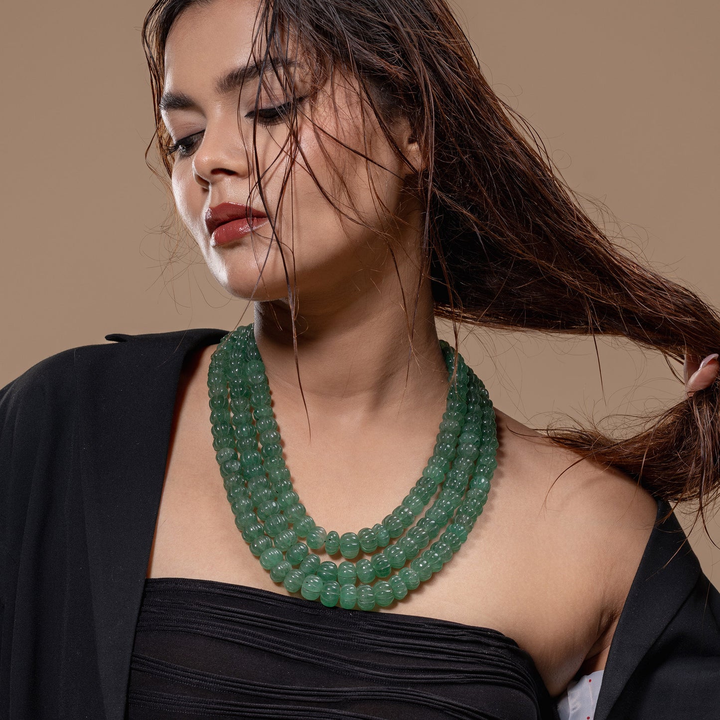 Triple-Strand natural Aventurine Mala