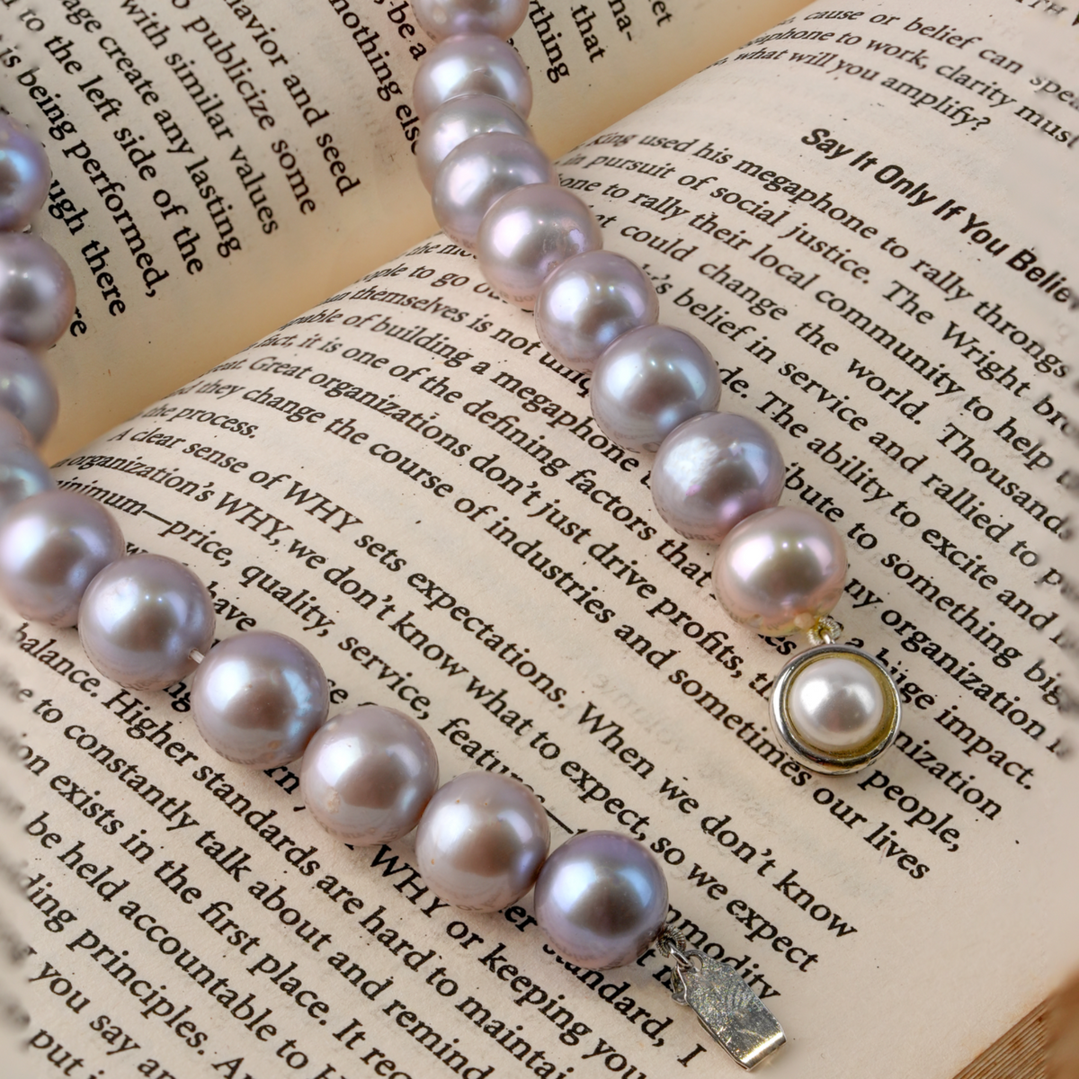 Grey Round Pearl Mala