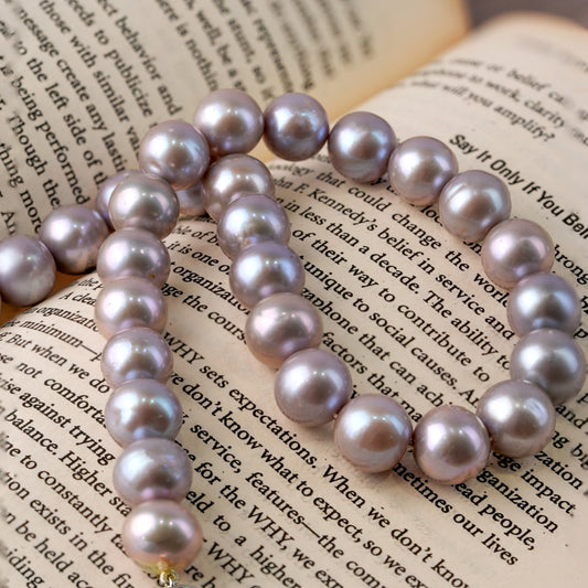 Grey Round Pearl Mala