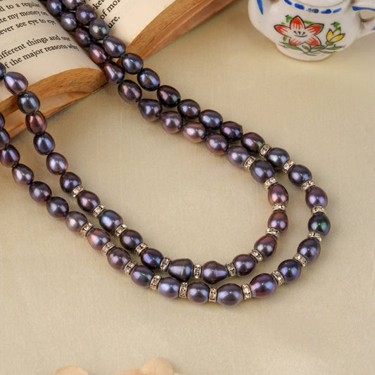 Double-Strand Peacock Pearl Mala