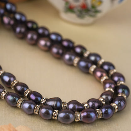 Double-Strand Peacock Pearl Mala