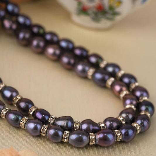 Double-Strand Peacock Pearl Mala