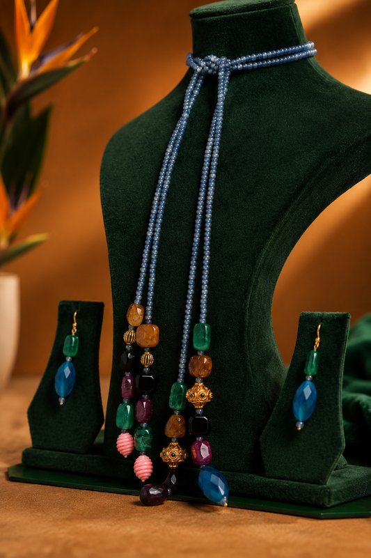Multicolour Stone Necklace Set