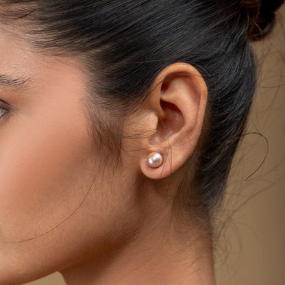 Classic Pearl Studs (Silver)