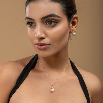 Pearl Drop Pendant Set