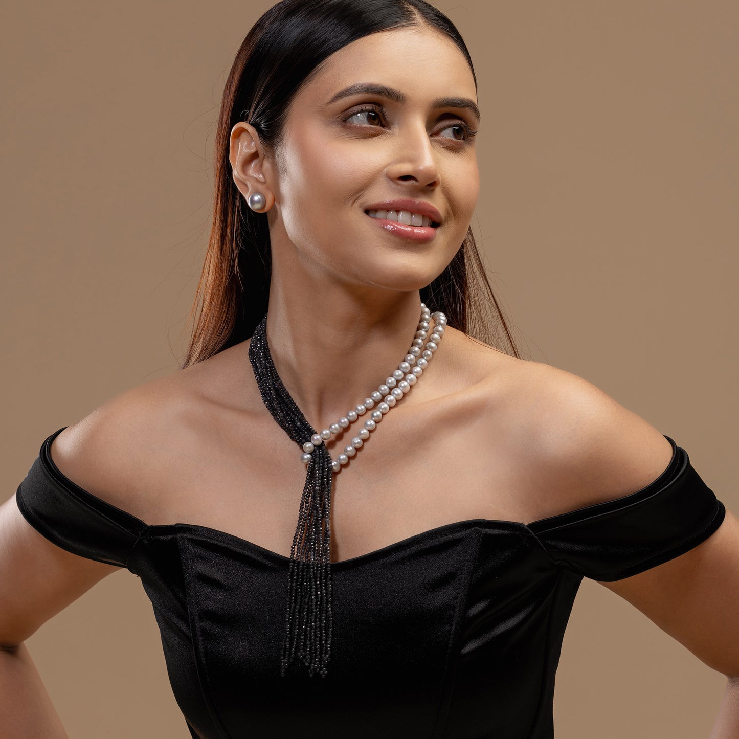 Black Tassel Pearl Necklace