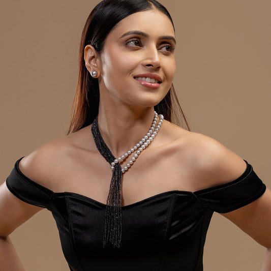Black Tassel Pearl Necklace