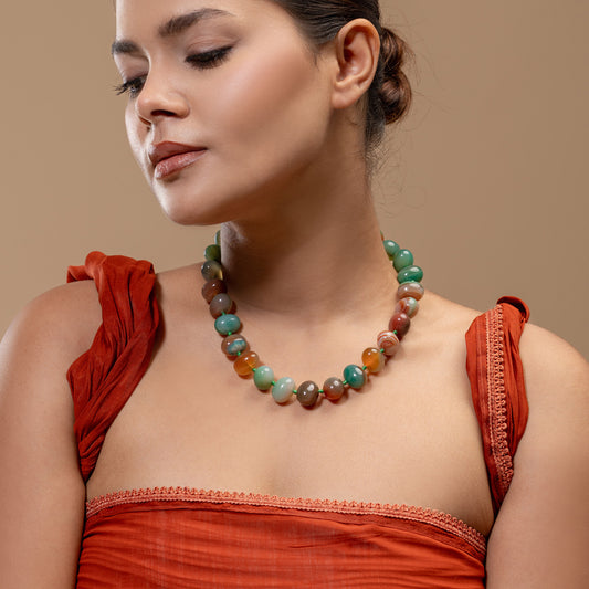 Multi-Tone Agate Stone Mala