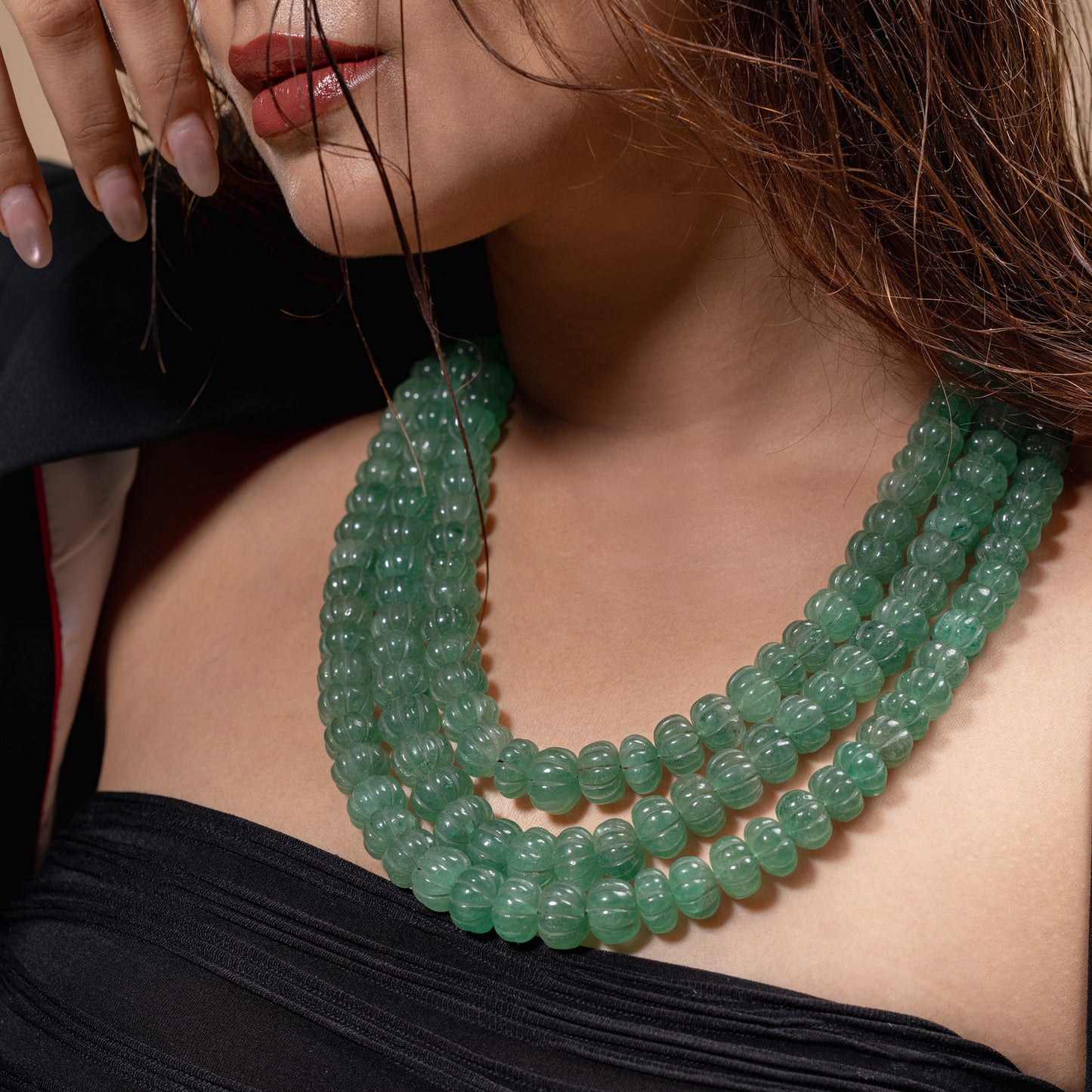 Triple-Strand natural Aventurine Mala