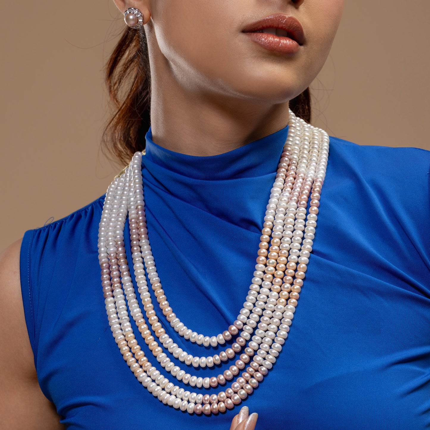 Five-Strand Ivory Pearl Mala