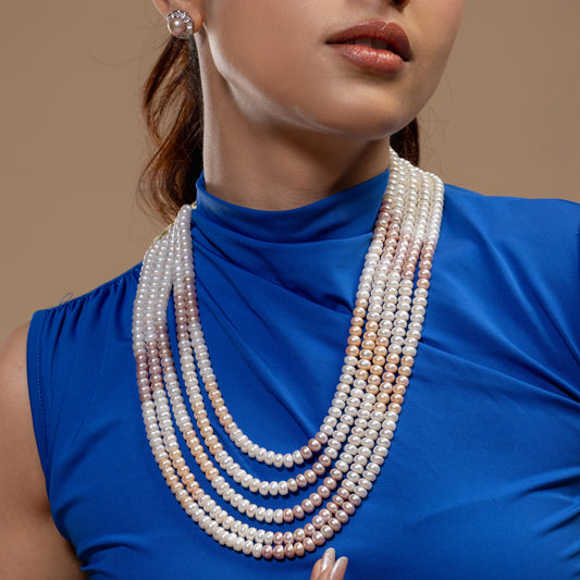 Five-Strand Ivory Pearl Mala