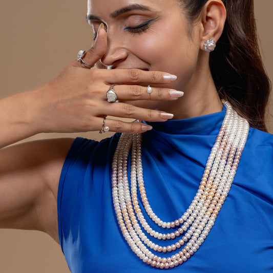 Five-Strand Ivory Pearl Mala